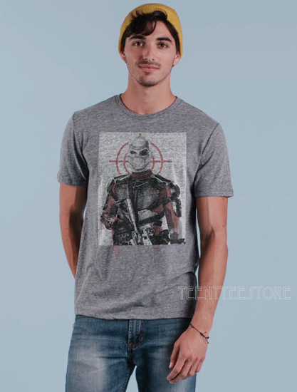 Junk Food Suicide Squad DEADSHOT Special Soft Tri-Blend Fabric T-shirt Men NEW