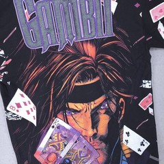 Gambit X-Men Marvel Shirt Mens XL AOP Modern Crown Tag All Over Print