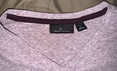 Men’s Marc Anthony Luxury V-Neck Tee Peony Heather Pink