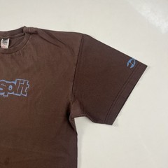 Vintage Split Skateboarding T-Shirt Men’s Large Skate Art Punk 90s Hipster Brown