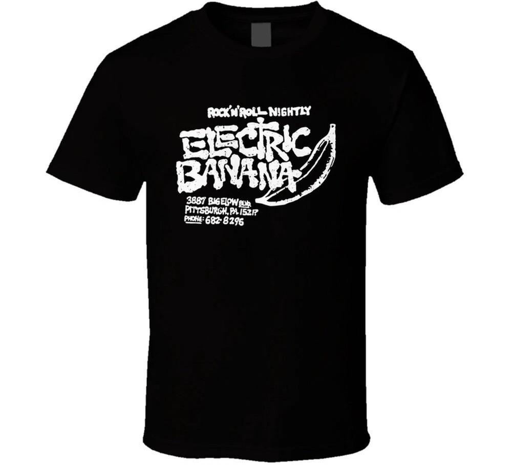 Electric Banana Pittsburgh Graphic Tee Mens Vintage Cotton Cool Gift