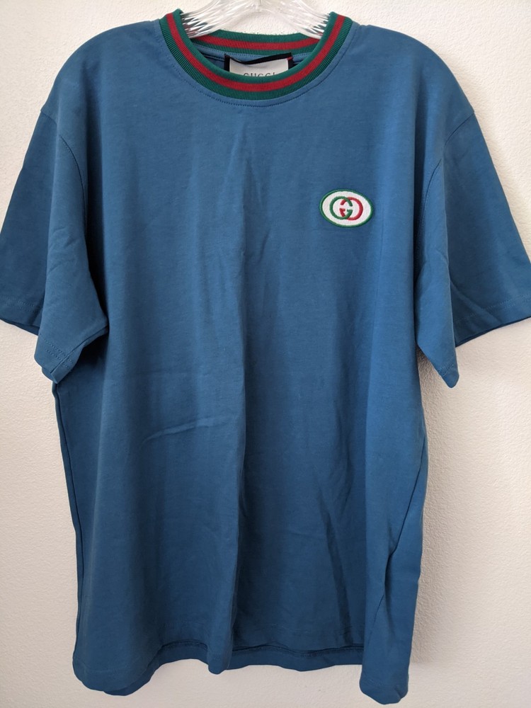 Gucci Men’s T-shirt Blue Size L