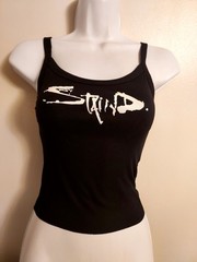 Staind Crop top Glitter staind shirt staind Tank Top Cropped Tank Size XXs-2x