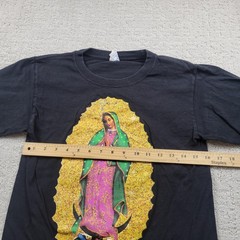 Yazbek Shirt Mens S Black Virgin Of Guadalupe Religious Graphic Tee Mexico