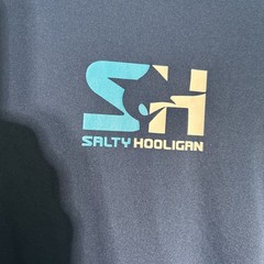 Salty Hooligan Offshore Pursuit Crew Long Sleeve Microfiber Shirt Sz 2XL