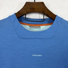 Icebreaker Cool Lite Shirt Mens XXL Blue Mesh Tee Breathable Lightweight Stretch