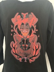 Hazbin Hotel Characters Alastor Hazbin Radio Demon T shirt Size Teen XL Black