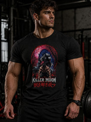 Gym Anime T-Shirt Men’s Graphic Tee Streetwear Fitness Beast Print Unisex POD