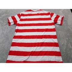 Wheres Waldo T-Shirt Mens Large Red White Striped Costume Graphic Short Sleeve