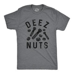 Mens Deez Nuts T Shirt Funny Father’s Day Tools Handyman Graphic Novelty Tee
