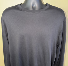 Daniel Cremieux Men’s Large Long Sleeve Pima Cotton Black Crew Neck T-Shirt