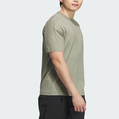 adidas Wuji Jacquard T-Shirt, Pure Color, Round Neck, Sports Casual, Short