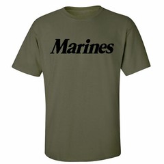US Marines Short Sleeve T-Shirt in Military Green – Adult Small to 5X