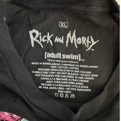 RICK AND MORTY Graphic Tee NEW Black Short Sleeve Size XL