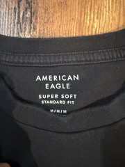 American Eagle Super Soft Men’s M Black Standard Fit Crew Neck Short Sleeve Tee