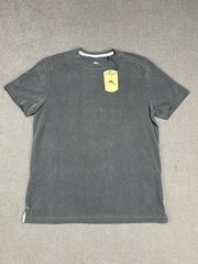 Tommy Bahama Shirt Mens Small Jet Black Crew Neck Short Sleeve