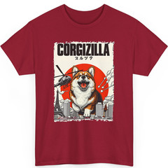 CorgiZilla Parody Japanese Art Corgi Dog Mom Dad Unisex Adult T-Shirt