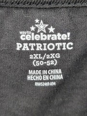 Way To Celebrate Patriotic 1776 Freedom Motorcycle Black Graphic Shirt Adult 2xl