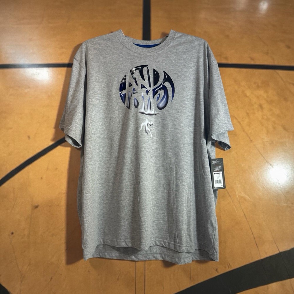And1 Heather Gray T-Shirt Men Basketball Tee Crew Neck Size 3XL NWT