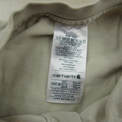Carhartt Shirt Mens 2XL XXL Beige Henley FR Flame Fire Resistant Workwear A2