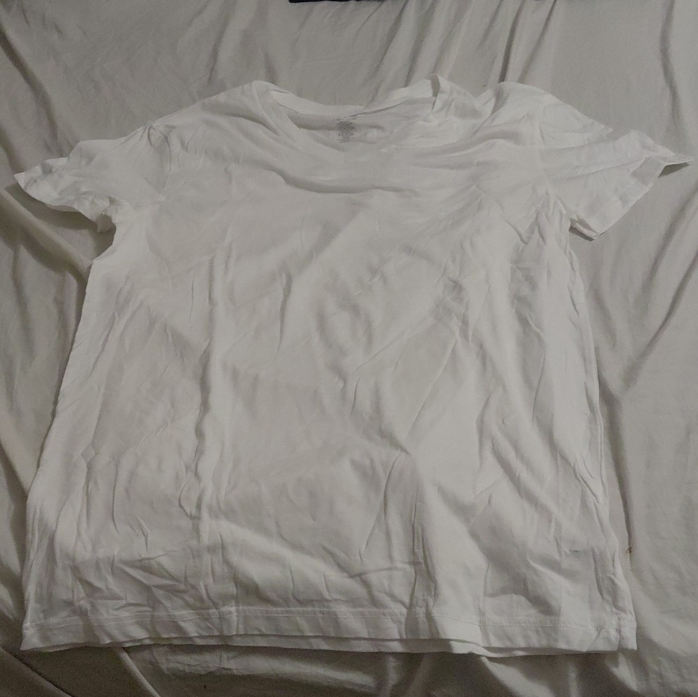 GAP Classic Cotton Men’s Solid White Crew Neck Short Sleeve T-Shirt L Regular