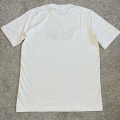 Adidas Outline Embroidered Trefoil Logo Men’s Casual T-Shirt Cloud White Size M