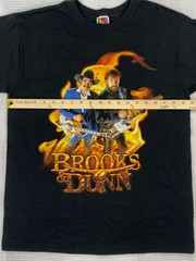 Vintage Brooks & Dunn Electric Rodeo Concert Tour T-Shirt Black Men’s Medium