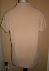NITAGUT Mens TAN * BEIGE Casual Short Sleeve Collared Ribbed Knit POLO Shirt S
