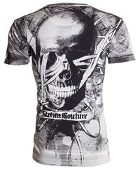 XTREME COUTURE by AFFLICTION Black CROSSED OUT Short Sleeve Slim Fit T-shirt NWT