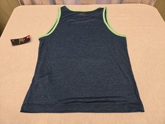 Sz L Under Armour Tech Tank HeatGear Dark Teal/Green Sleeveless Workout Shirt