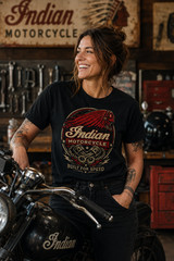 Indian Motorcycle Logo T-Shirt Men’s Heavy Cotton Graphic Tee