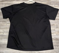 Alleson Athletic Men’s Black Stretch Polyester Crew Neck Short Sleeve T-Shirt 3X