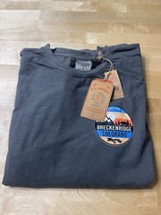 U. S. Vintage Men’s Garment Dyed Charcoal Crew Neck Long Sleeve T-Shirt Tee $50