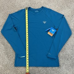 NEW Columbia PFG Shirt Wild Cast Sun Shirt UPF Omni-Shade Blue Mens Size SMALL