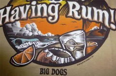 Time Flies When Having Rum Big Dog Tee Shirt 6X Pebble Brown Cotton New