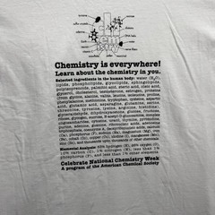 Vtg National Chemistry Week Shirt XL Science Scientist Grunge Colorful Graphic