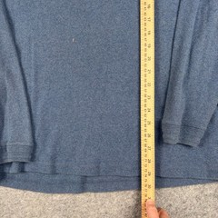 John Ashford Henley Mens XL Blue Long Sleeve Adventure Casual Outdoors Utility