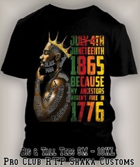 Juneteenth History Black King Men’s Tee Shirt Graphic Big & Tall 8X Greystone T