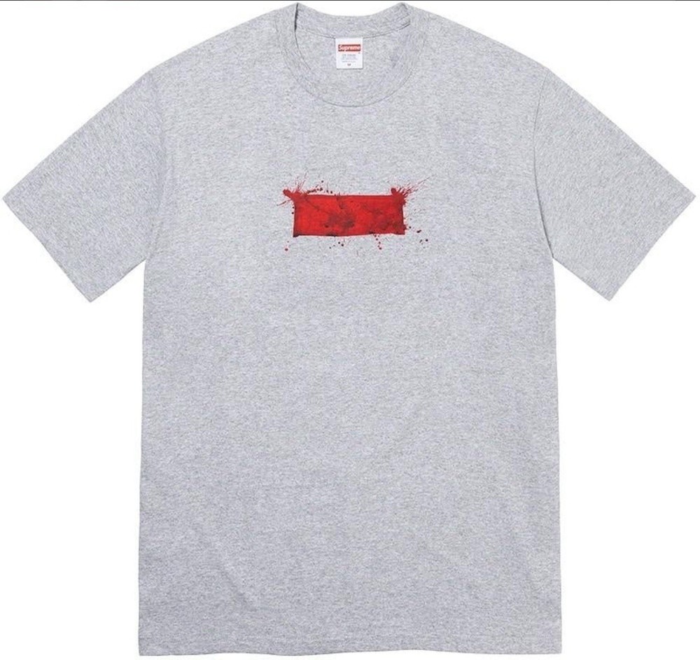 Supreme Ralph Steadman Box Logo Tee Mens M Heather Grey SS22T12