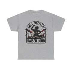 Built Different Raised Loud Drummer T-Shirt