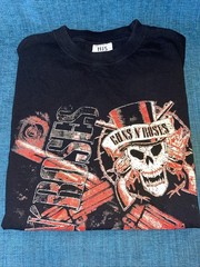 Vtg Guns-n-Roses T-shirt H.I.S. Band Tee Mens S Music Rock Graphic Black 80s 90s