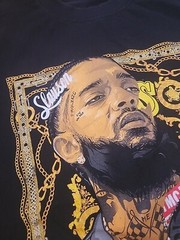 2XL Shaka Wear Mens Short Sleeve T-shirt Plain Tee Black Nipsey Hussle Hole