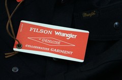Filson x Wrangler Adventure Shirt Denim and Waxed Cotton Men’s Sizes S-2XL Black
