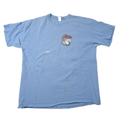 Vintage 1994 LifeForms T-Shirt Mens XL No Bark All Bite Bulldog Light Blue 90s