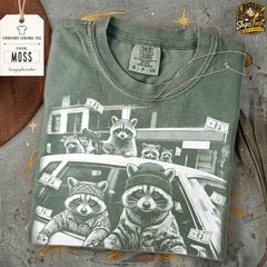 Raccoon Funny Gangsta Animal Comfort Tee
