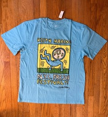 Keith Haring Graffiti-like by NYC artist Graphic T-shirt Tall XL NEW with Tags