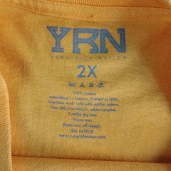 Yung Rich Nation T-shirt Mens Size 2X Yellow Culture II Album Migos Doberman YRN