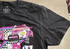 Hello Kitty Racing Car Tokyo Speed Graphic T-shirt Men Large Black Short Sleeve