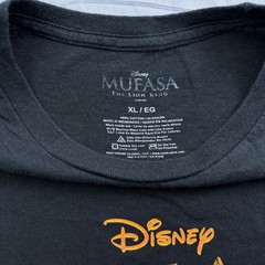 Disney Mufasa The Lion King Graphic T-Shirt Mens XL Black Short Sleeve Cotton