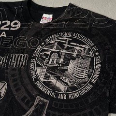 San Diego 229 California Steel Vtg Y2K AOP Construction Work Tool T Shirt XL